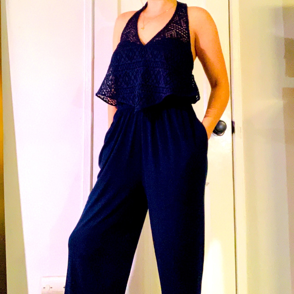 Blue jumpsuit